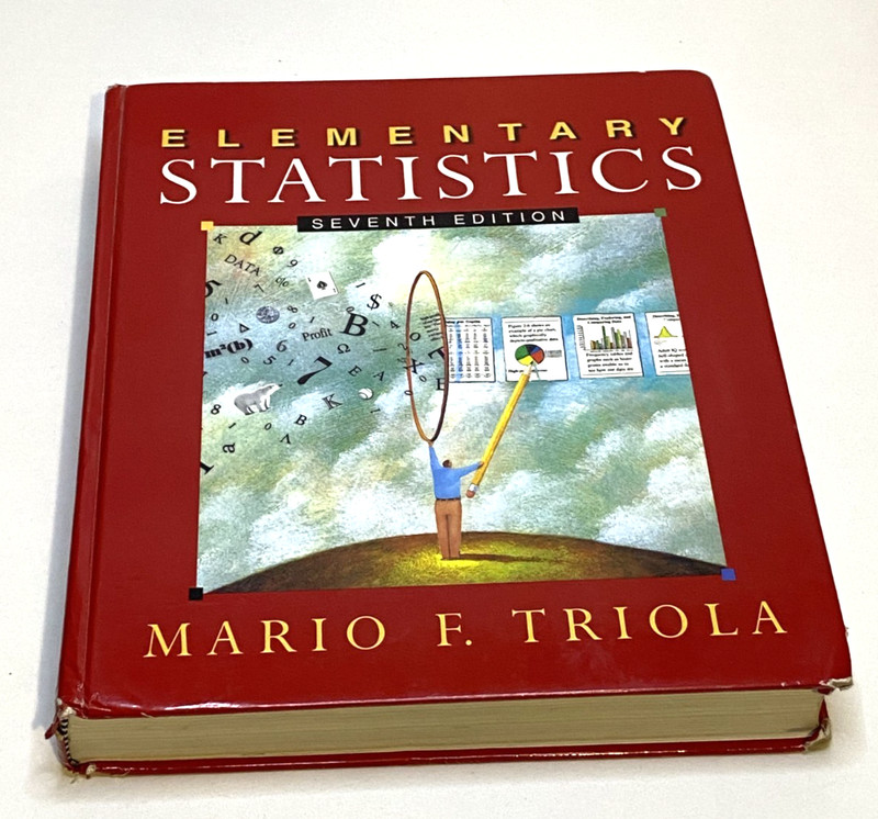 Elementary Statistics 7th Edition Hardcover Mario F Triola 1997 Textbook