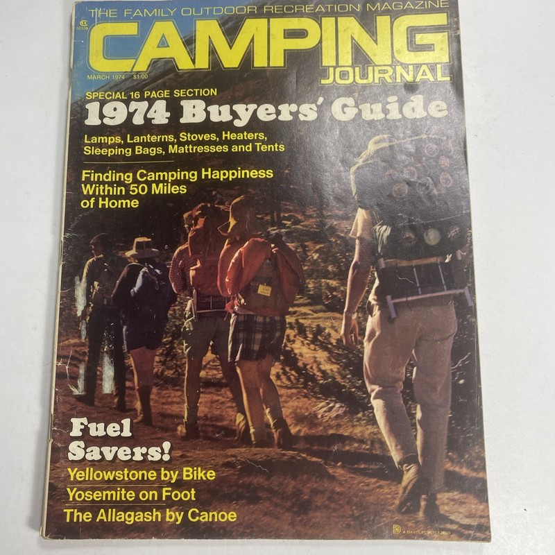 Camping Journal March 1974 Buyer’s Guide Outdoor Recreation Magazine