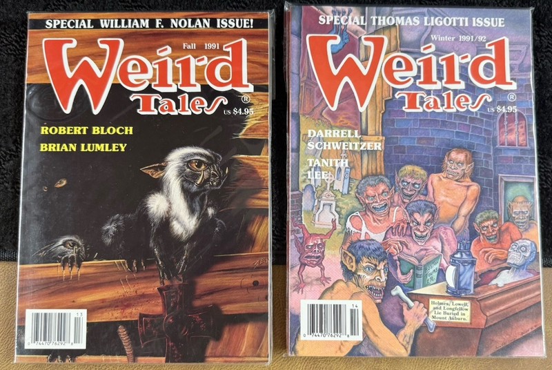 Weird Tales Magazine--12 back issues fom the 1980's large size mags gallery