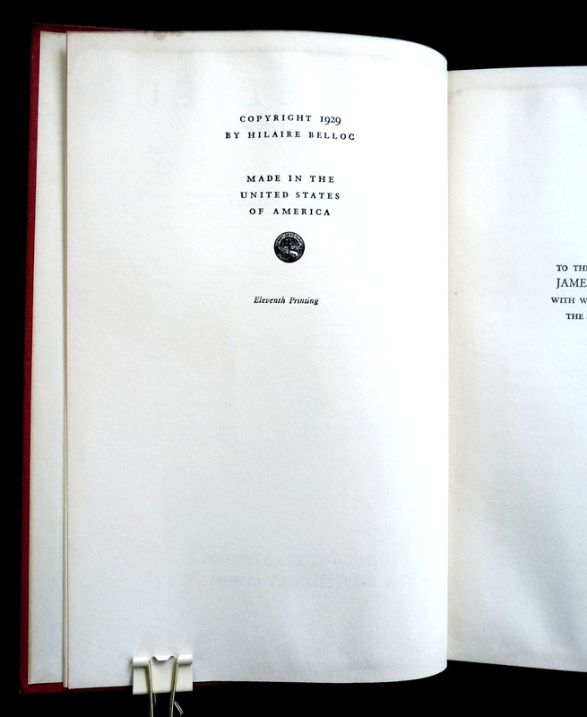 Hilaire Belloc • RICHELIEU A Study • 1929 First Edition, 11th Prnt • Good++ HC gallery