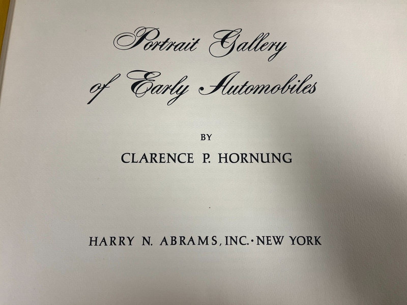 Portrait Gallery of Early Automobiles Clarence P. Hornung gallery