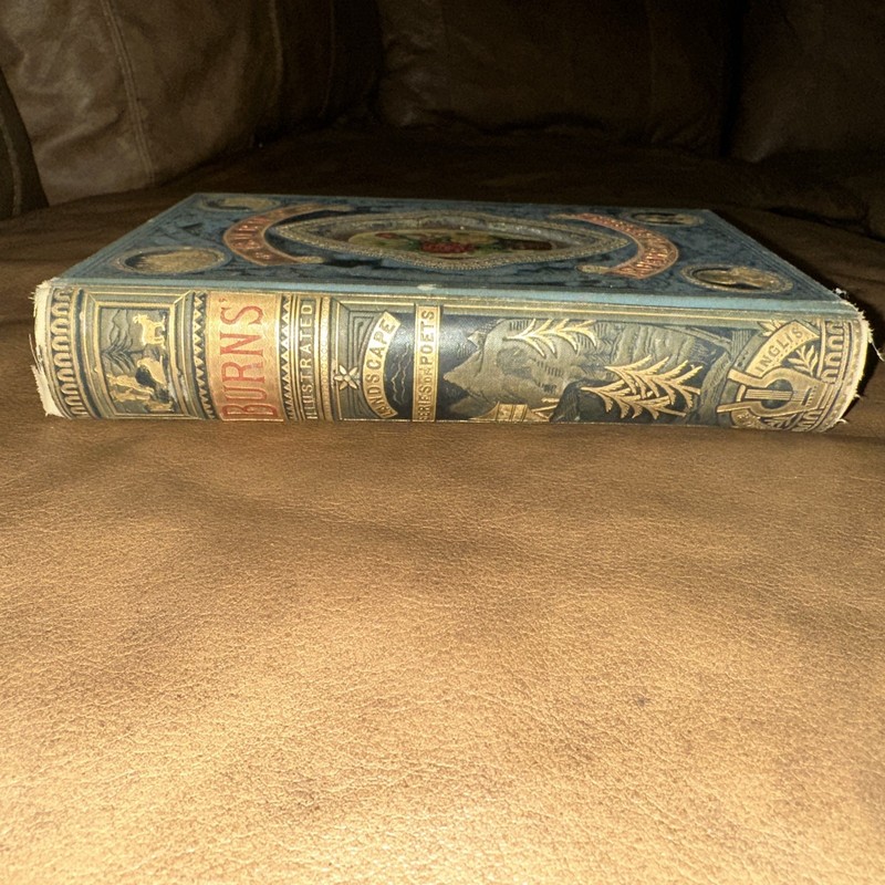 Antique 1885 Burns “Poems And Letters” Book Rare Edition Original Inscribed gallery