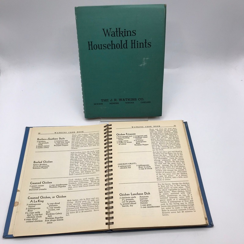 Watkins Cookbook and Household Hints Elaine Allen Recipes and Tips Set of 2 gallery