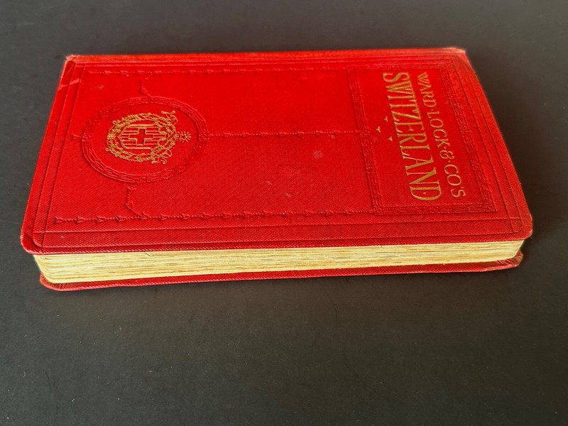 Antique Travel Book Switzerland Guidebook c. 1910 Vintage Maps Ward Lock & Co gallery