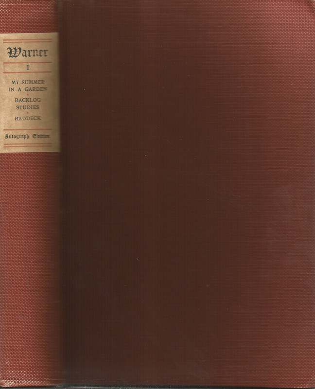 WRITINGS OF CHARLES DUDLEY WARNER, 1904, AUTOGRAPH ED, W/SIGNED PRINTS, 15 VOLS. gallery