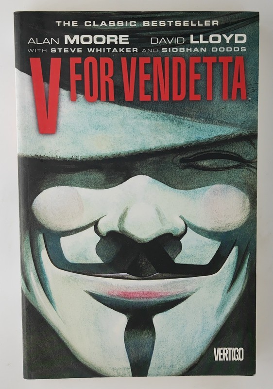 V for Vendetta Sketched Signed David Lloyd Paperback DC Comics Alan Moore 2005 gallery