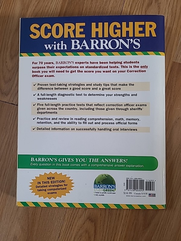 Barron's Test Prep Ser.: Correction Officer Exam, 4th Ed. With Practice Exams gallery
