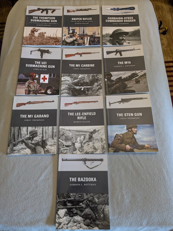 Lot of 10 Osprey WEAPONS series Illustrated Military history book # 1 – 22