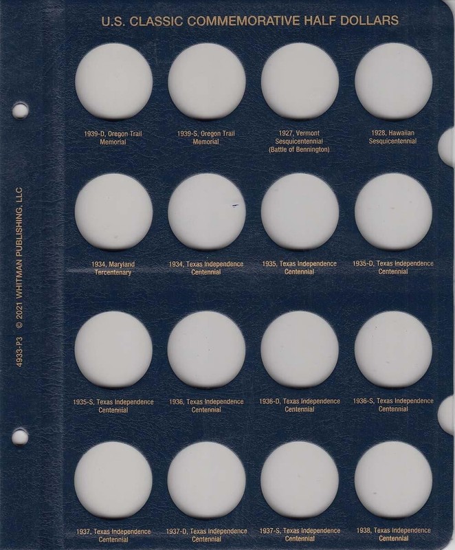 2 Whitman Coin Albums For US Commemorative Halves $ 1892 - 1954 New + Blank gallery