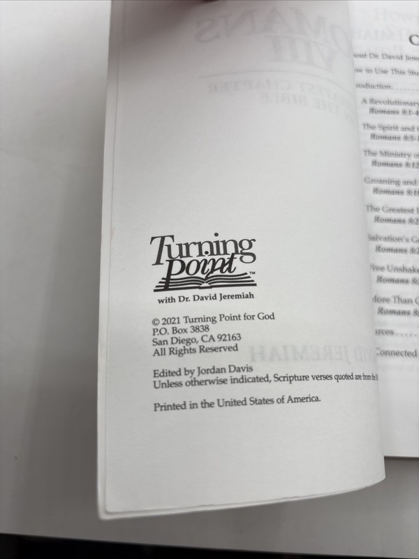 DR. DAVID JEREMIAH STUDY GUIDE ROMANS VIII THE GREATEST CHAPTER IN THE BIBLE gallery