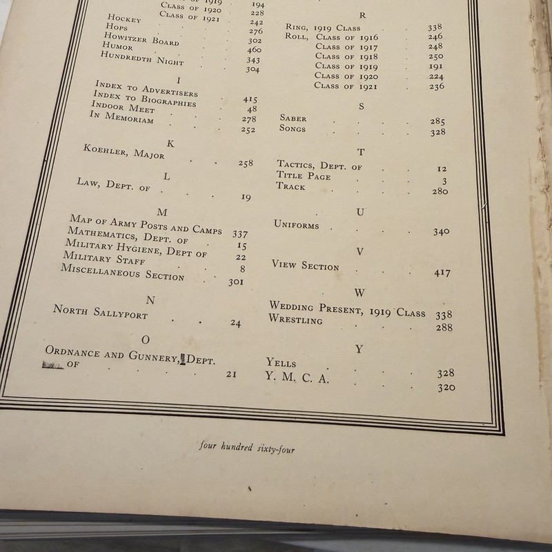 1919 HOWITZER West Point Military Academy Photo Book Cadets 464 Pages gallery