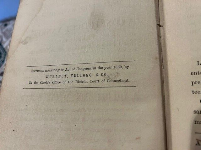 Three Years Wanderings of a Connecticut Yankee C M Welles 1861 Antique Rare HC gallery