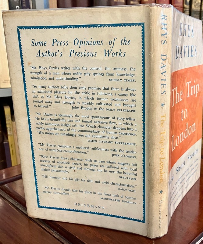 1946 THE TRIP TO LONDON Short Stories By RHYS DAVIES Inscribed 1st Edition + D/W gallery