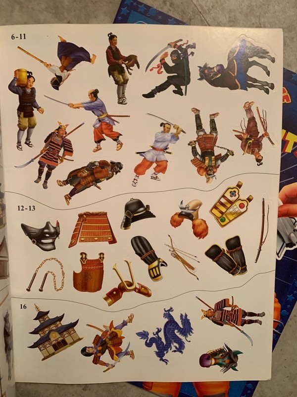 2 Awesome Adventures Reusable Sticker Book - ASTRONAUTS & SAMURAI. Unused! gallery