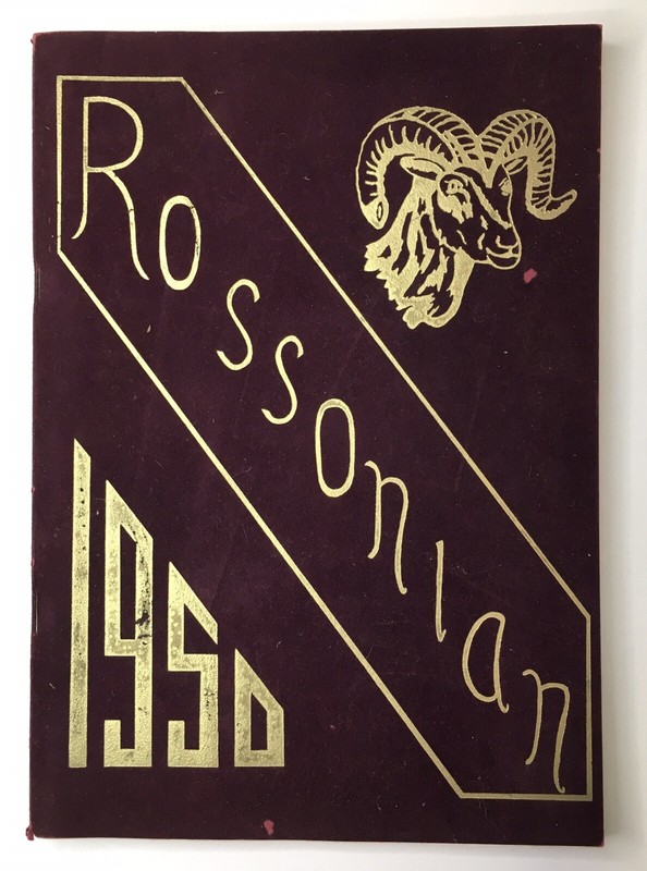 1950 Rossonian YEARBOOK Ross High School / Elementary Ohio Butler Co. Flocked