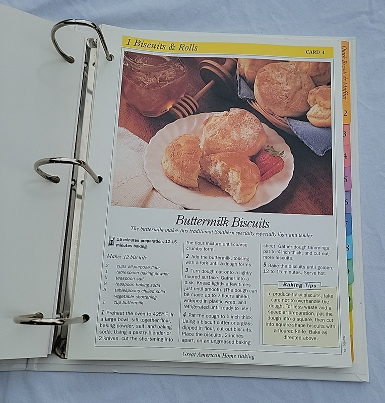 Great American Home Baking (1993, Hardcover, 3-ring binder) with +- 65 Pages G+ gallery