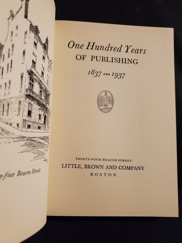 One Hundred Years of Publishing 1837-1937. Little Brown And Company - 1st Ed HC gallery