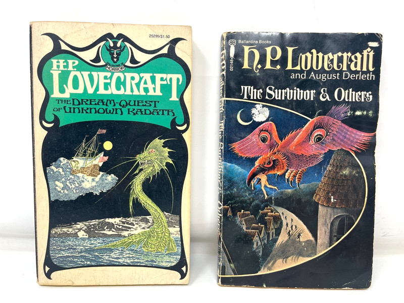 Lot of 6 H.P. Lovecraft Vintage Sci Fi Horror Ballantine Books Cthulhu Yuggoth gallery