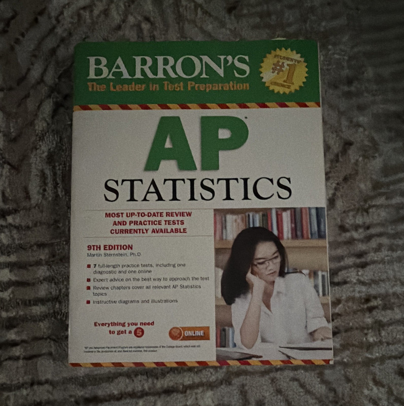 Barron’s AP Statistics Study Guide 9th Edition by Martin Sternstein (2018)