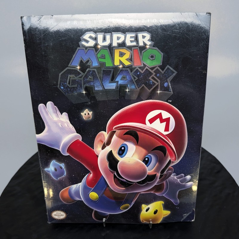 Super Mario Galaxy Prima Strategy Guide Premiere Edition NEW SEALED+Poster