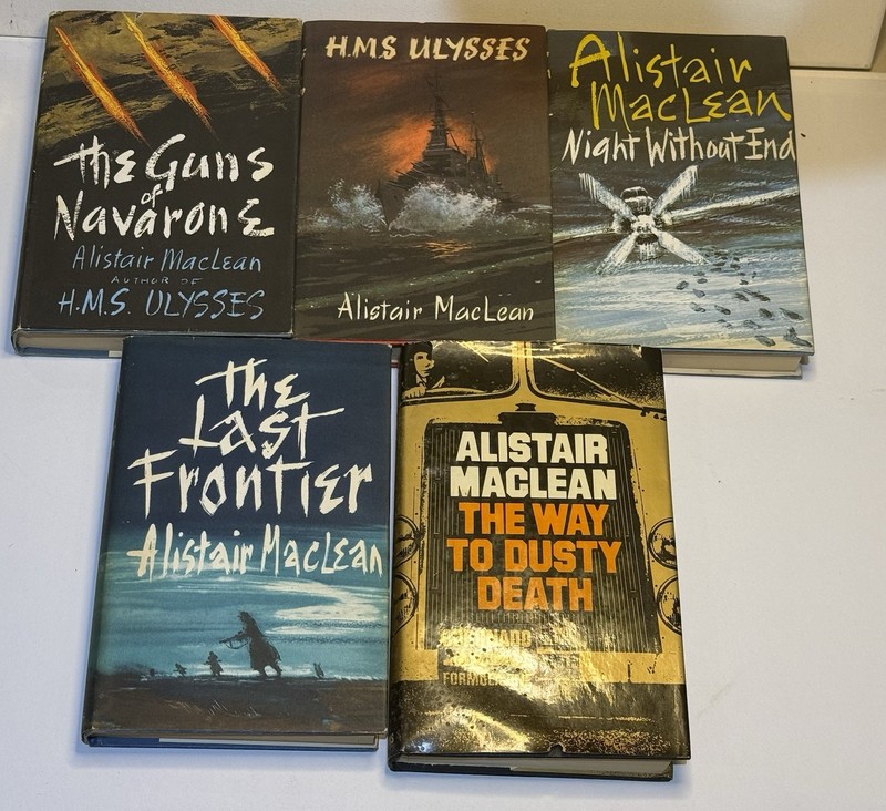 Alistair MacLean Hardcover Lot of 5 Collins UK Editions w/Dust Jackets