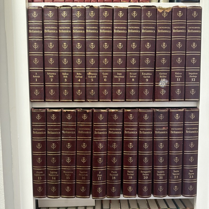 1958 Encyclopaedia Britannica Volumes 1-23 A-Z. (Only Missing Index)