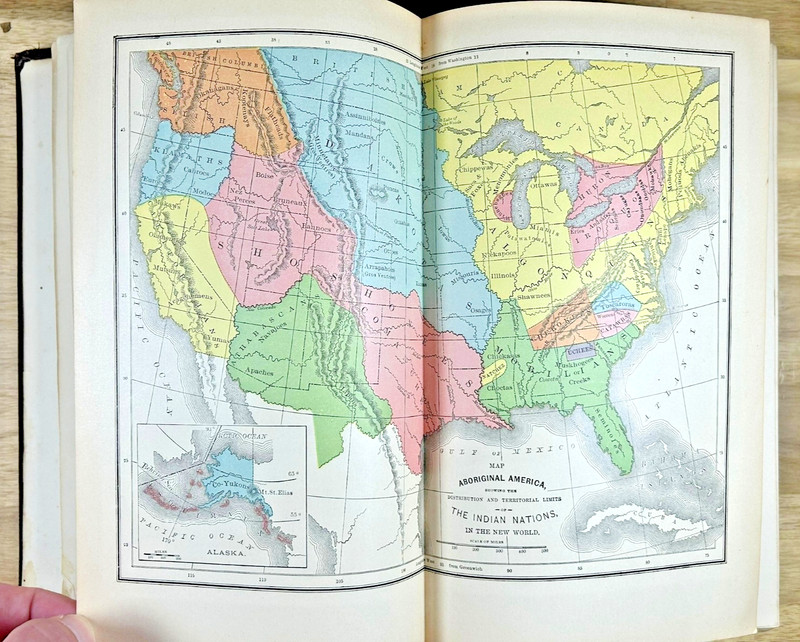 1888 Christianity in the United States from the First Settlement. Color Maps