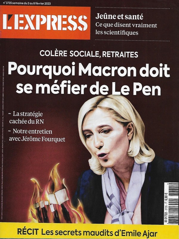 L’Express No 3735 02/02/2023 Why Macron Must It Méfier Of The Pen / Emile Ajar