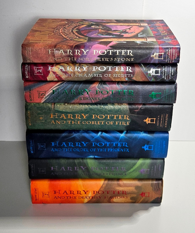 Complete Set 7 HARRY POTTER Hardcover Books Lot J.K. ROWLING some 1st/1st Ed gallery