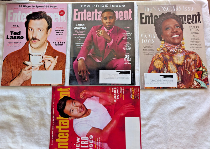ENTERTAINMENT WEEKLY Magazine Lot of 4 issues; May – Aug 2021