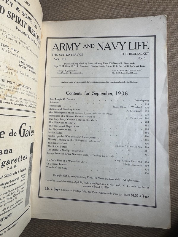 Army & Navy Life - Americas Magazine - July 1908 Issue - The Blue Jacket gallery