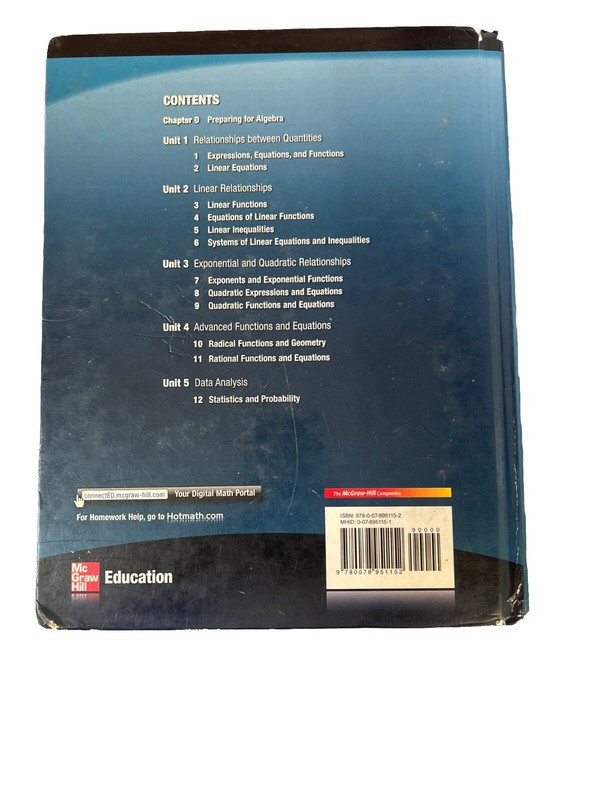 Algebra 1 Student Edition Textbook CCSS Common Core State Standards Hardcover HC gallery