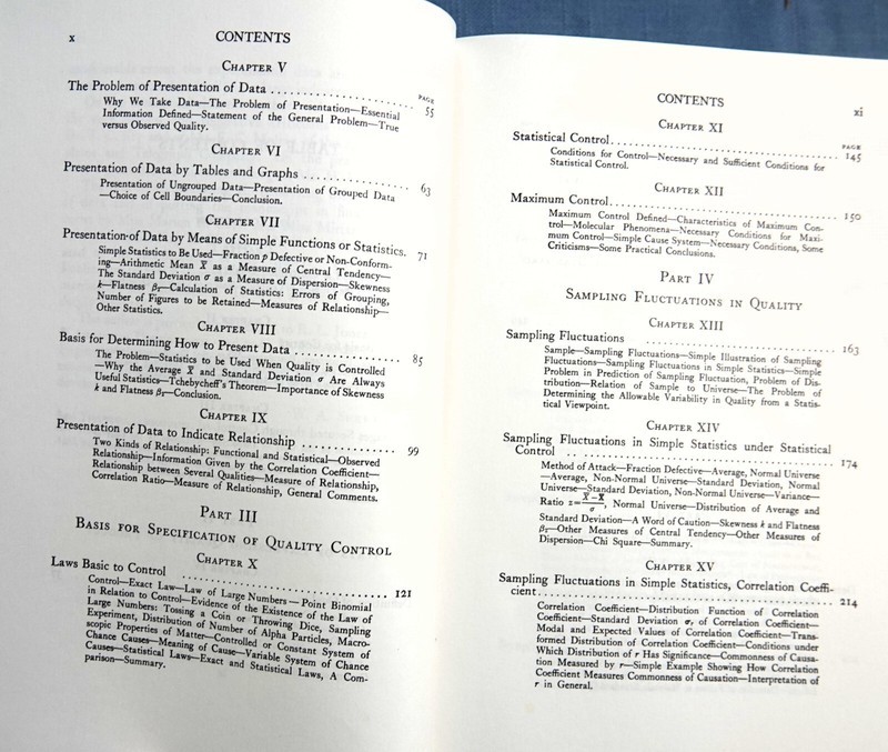 ECONOMIC CONTROL OF QUALITY OF MANUFACTURED PRODUCT BY W.A. SHEWHART 1931 HC gallery