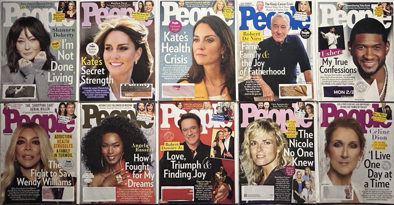 (10 Issue Lot) People (Magazine) from Jan-June 2024 (De Niro, Usher, & more)