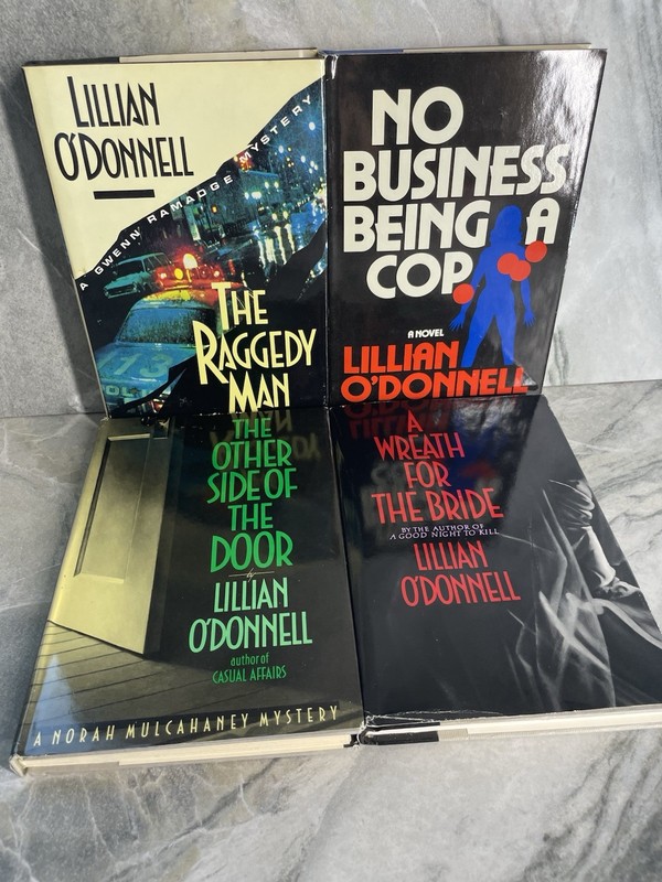 4 Books Lillian O’Donnell HC DJ VTG 1990 Wreath for the Bride Other Side of the