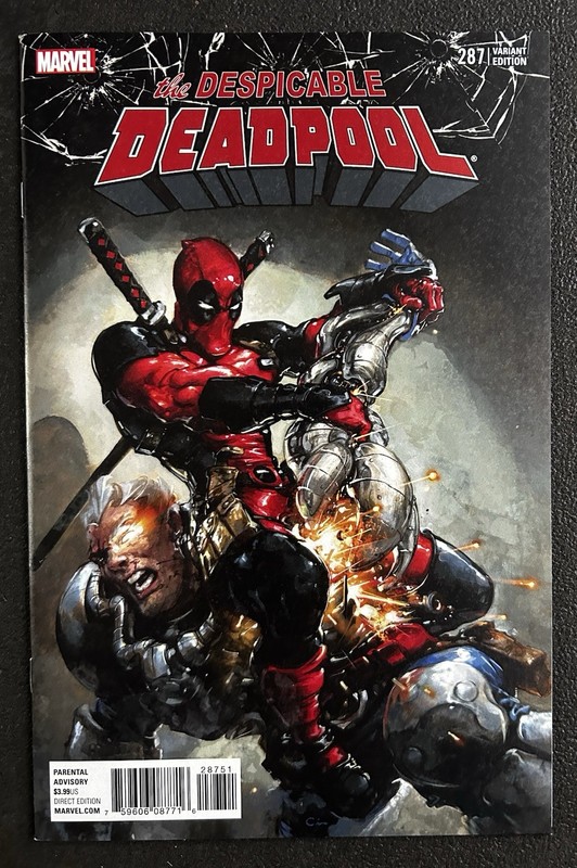 Deadpool #287 2017 1:20 Clayton Crain Incentive Cover Variant B NM