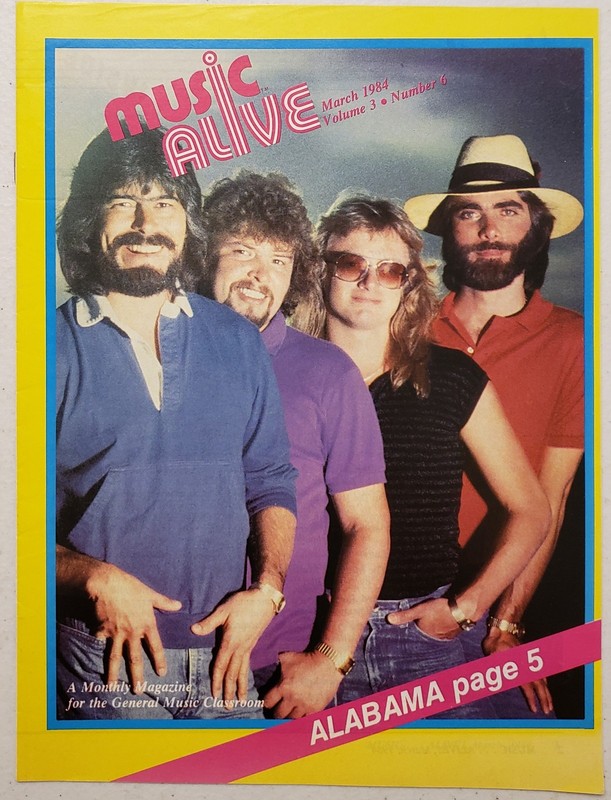 Music Alive Magazine March 1984 Alabama~Lady Kenny Rogers~1980s Classroom