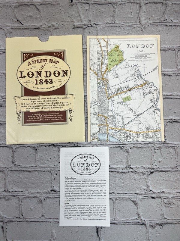 A Street Map of London 1843 B R Davies