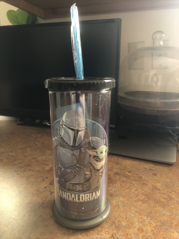The Mandalorian Star Wars Pint Glass Cup Travel Tumbler Drinkware Grogu 20oz gallery
