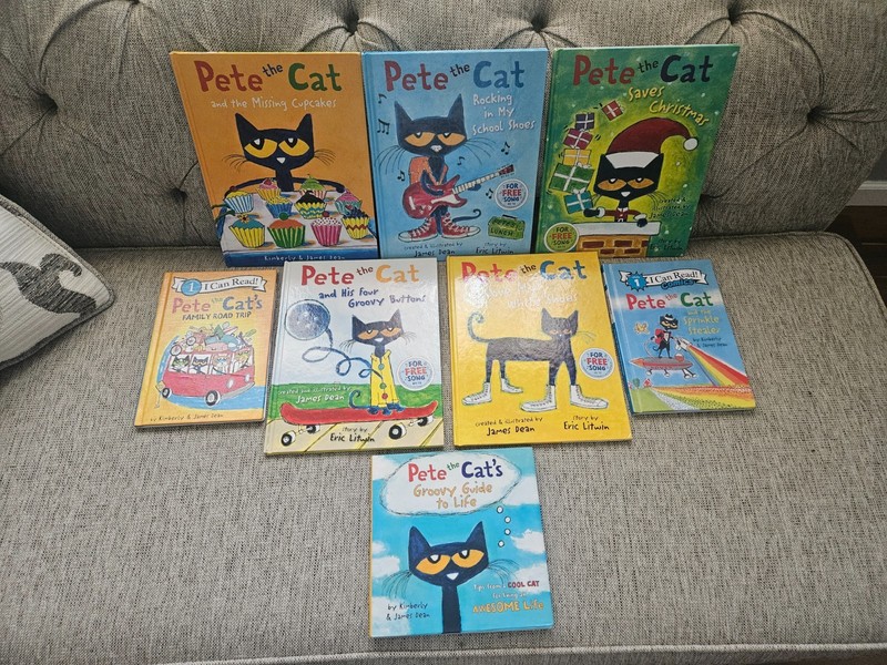 Pete The Cat Hardcover Books Lot Of 8 By Kimberly & James Dean