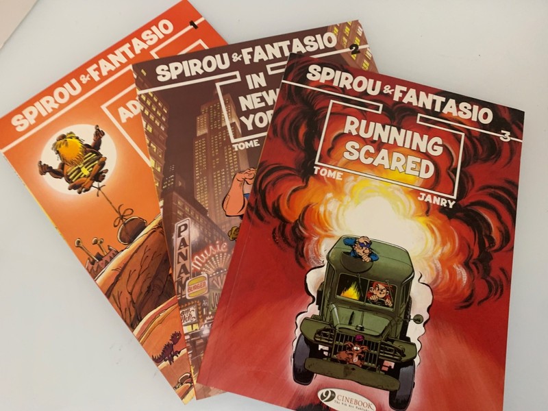 Spirou & Fantasio 1, 2,3 TPB First Printing Graphic Novel Cinebook UK 2012 VG+
