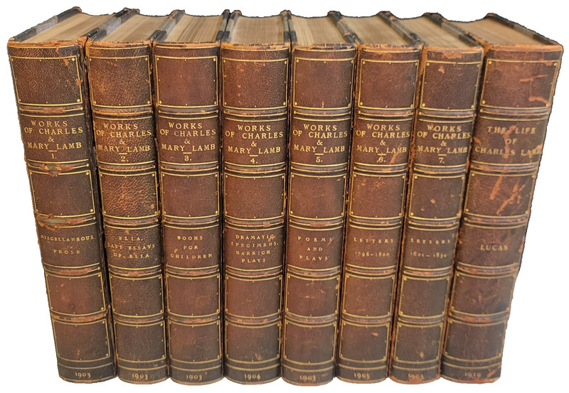 WORKS OF CHARLES & MARY LAMB~ All 8 Volumes (1903-1910 Methuen, London BOOK SET)