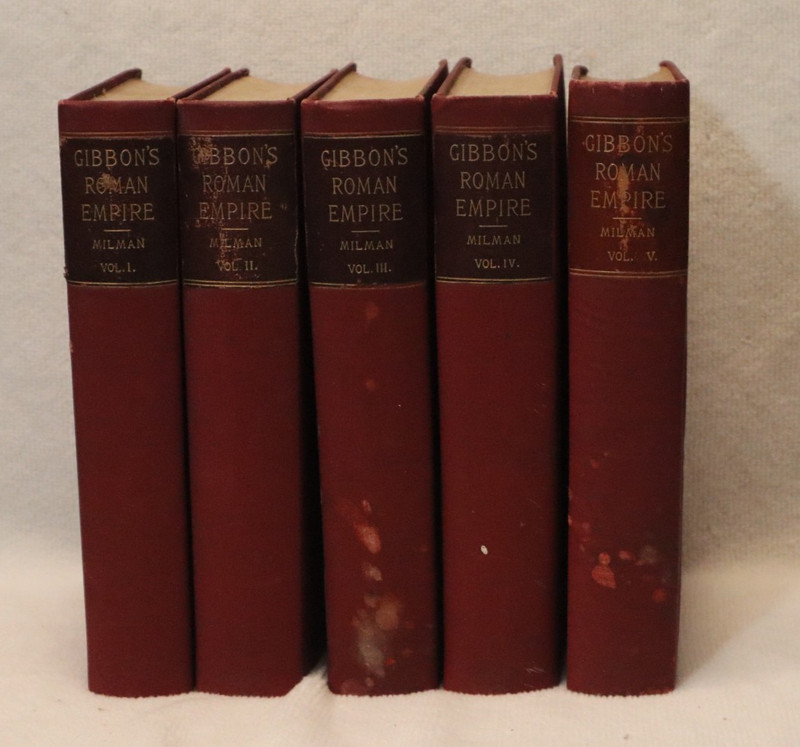 Gibbon’s Roman Empire 5 volume set Henry T. Coates & Co. early 1900’s?