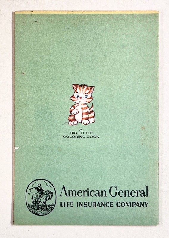 1960s Saalfield Coloring #141 IN THE PARK American General Insurance [partial] gallery
