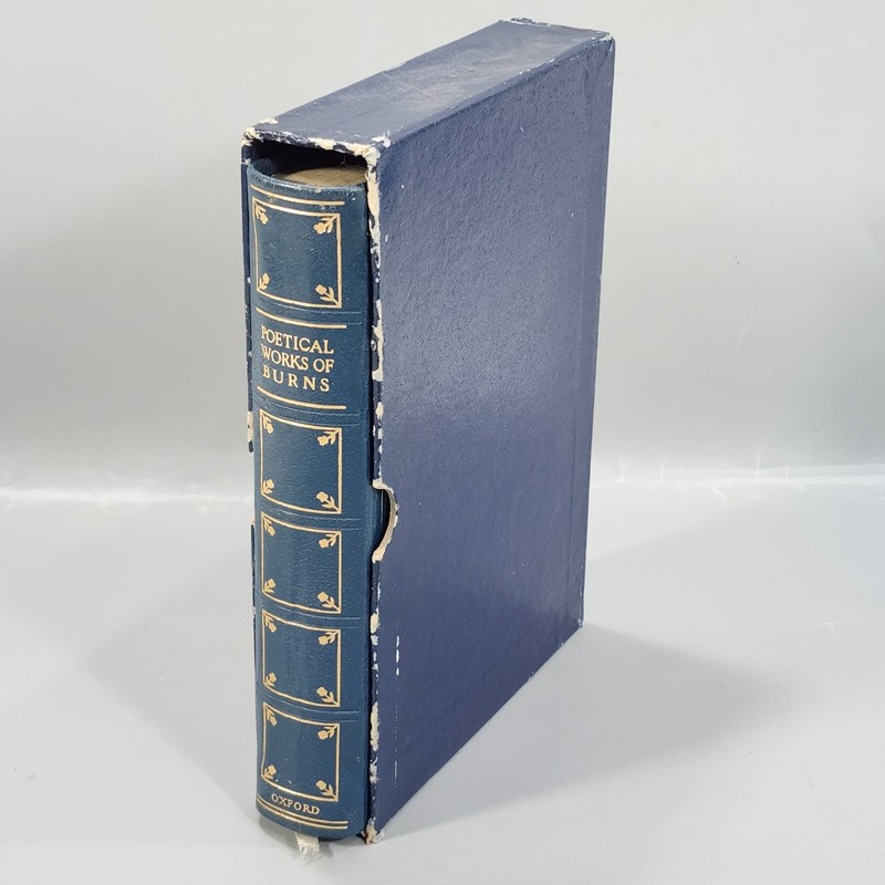 Poetical Works Robert Burns 1963 Oxford Morocco Leather Gold Gilt Book Slip-Case gallery