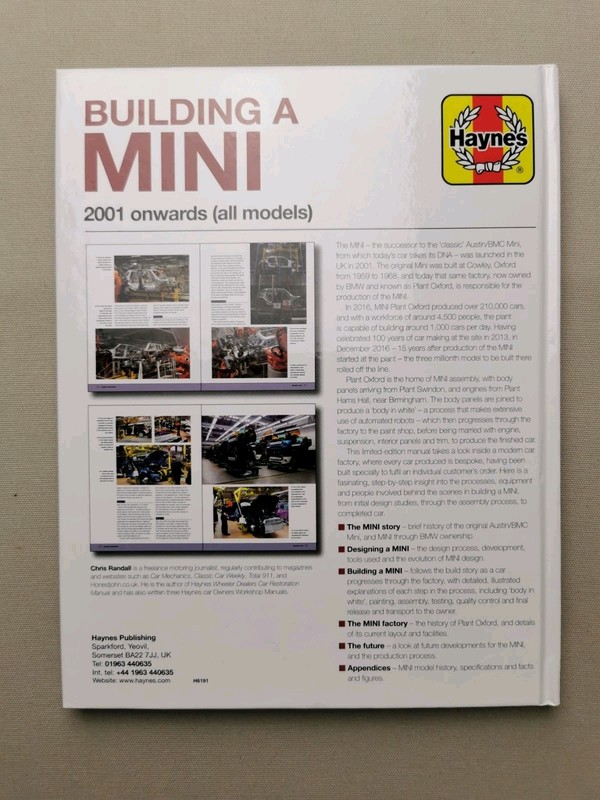 HAYNES MINI PLANT OXFORD Building A Mini 2001 Operations Manual SPECIAL EDITION gallery