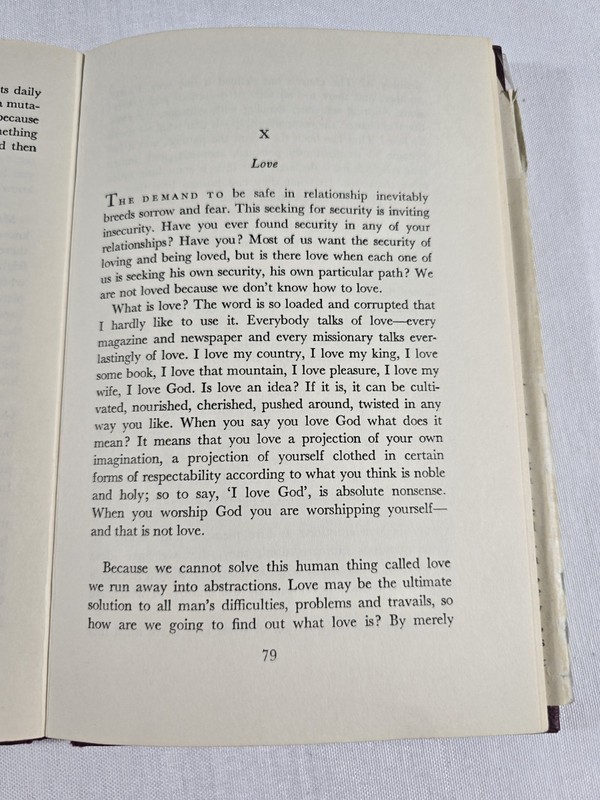 J Krishnamurti Mary Lutyens FREEDOM FROM THE KNOWN 1972 3rd Impression Book gallery