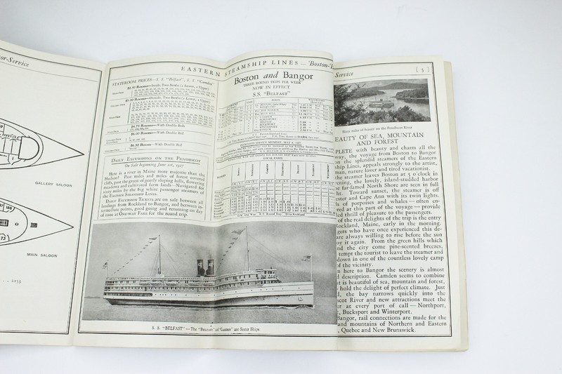 1927 EASTERN STEAMSHIP LINES Brochure Boston to New York and More SS Yarmouth gallery