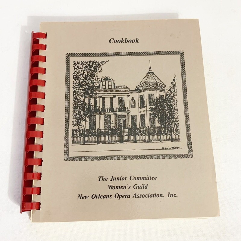 New Orleans Louisiana Cajun Creole Spiral Cookbook Opera Association Junior Wome