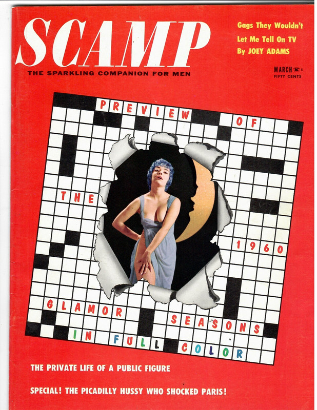 Vintage Men’s Pinup Magazine SCAMP Mar. 1960 Taffy Skyler, Lela Ballard, Others